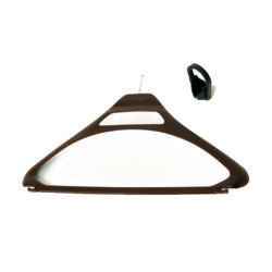 hotel supplies polished wood clothes hanger in dark wood