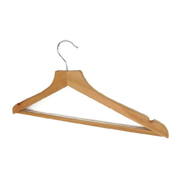hotel supplies polished wooden hook clothes hanger in hatural