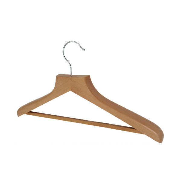 hotel supplies deluxe hook clothes hanger in natural
