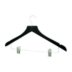 hotel supplies wooden hook stem clothes hanger natural with clips