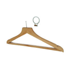 hotel supplies wooden stem clothes hanger with loop natural