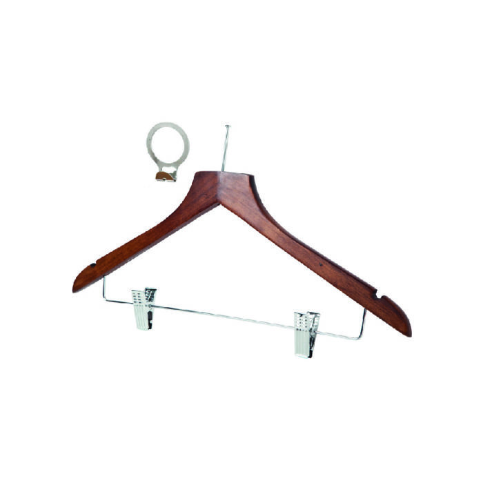 hotel supplies wooden stem loop clothes hanger natural