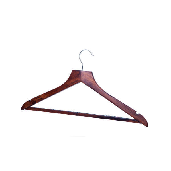 hotel supplies wooden hook stem clothes hanger natural