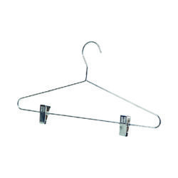 hotel supplies chrome hook clothes hanger with clips