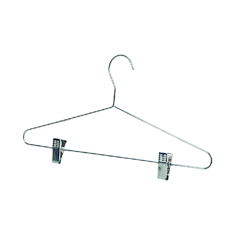 Aslotel Chrome Clothes Hanger With Skirt Hooks, 3.4mm - Aslotel