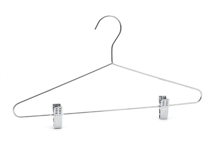 Aslotel Hook Sturdy Steel Skirt Coat Hanger Chrome
