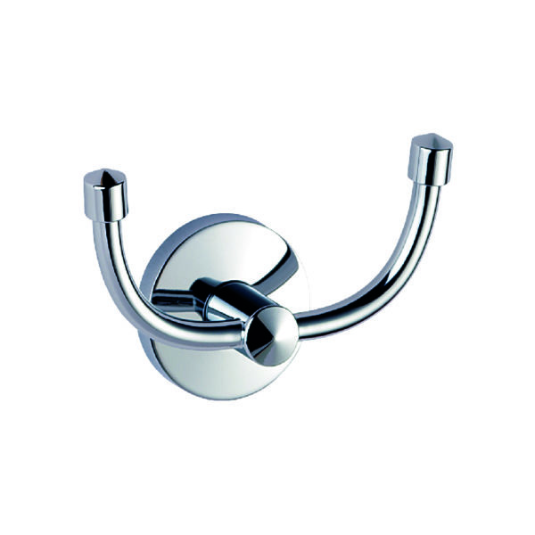 hotel supplies double robe hook in chrome