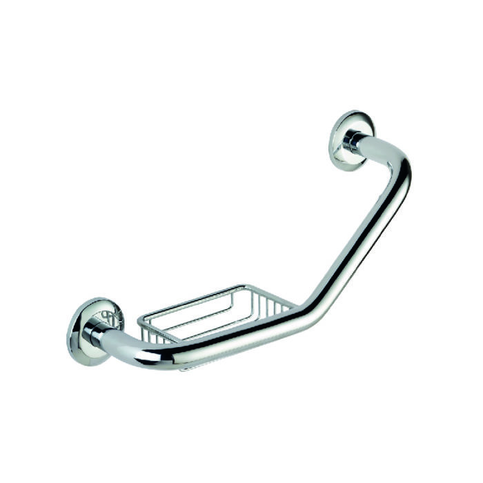 hotel supplies angled grab bar in chrome