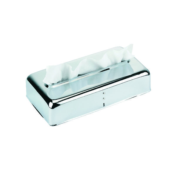 hotel supplies rectangular tissue box cover in silver