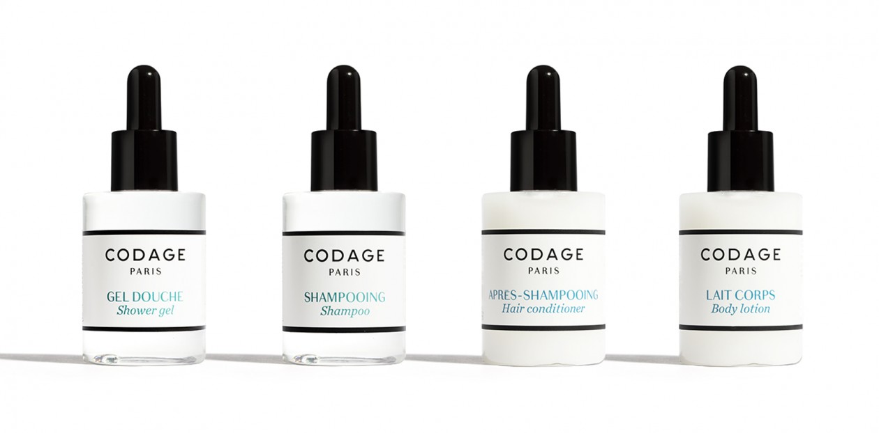 bathroom products codage paris shower gel shampoo conditioner body lotion
