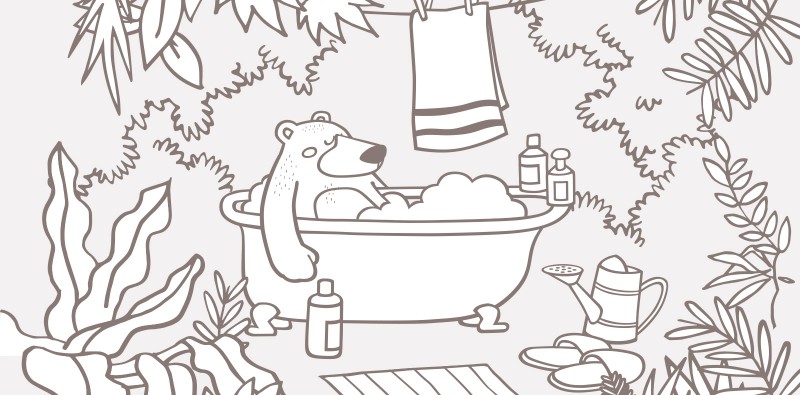 Amimo Kids featured image bear in the bath illustration