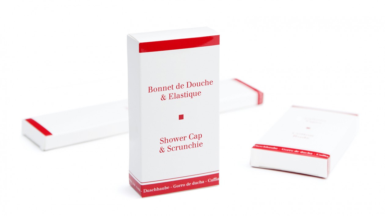 Clarins-accessories-line Clarins accessories shower cap and scrunchie