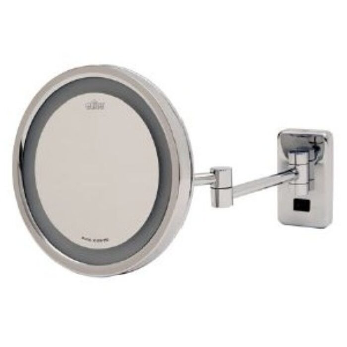 Aslotel Hotel Double Arm Illuminated Mirror Chrome