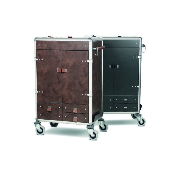 hotel supplies ascolia linen trolley brown and black