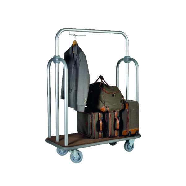 hotel supplies ascolia silver luggage cart