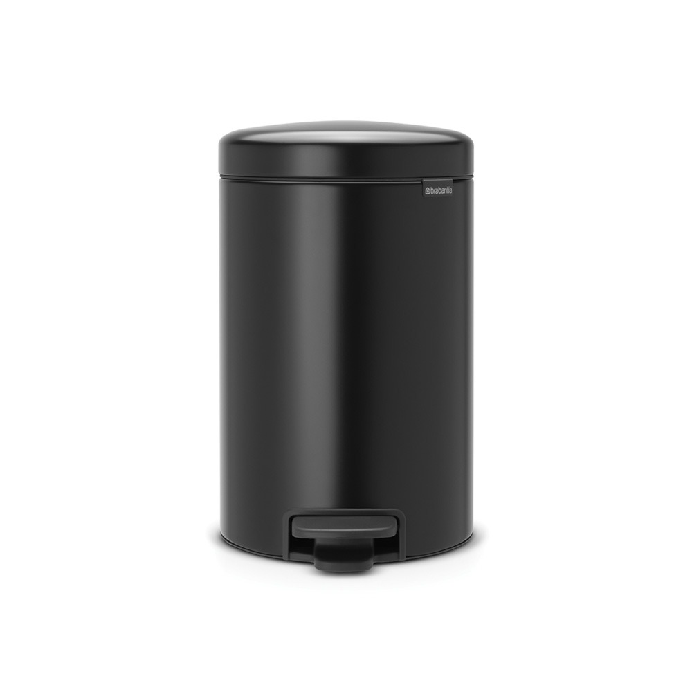 Brabantia 12 Ltr Hotel Pedal Bin, Black Hotel Bathrooms Aslotel