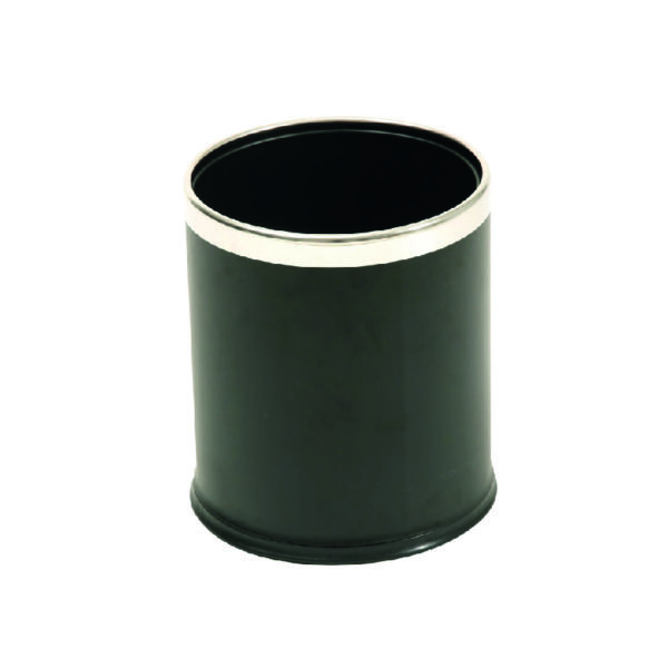 hotel supplies waste bin black leather