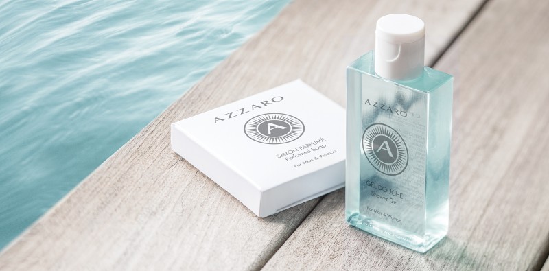 Azzaro two bathroom products shower gel perfumed soap