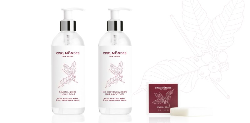 Cinq Mondes spa Paris hair and body gel liquid soap products
