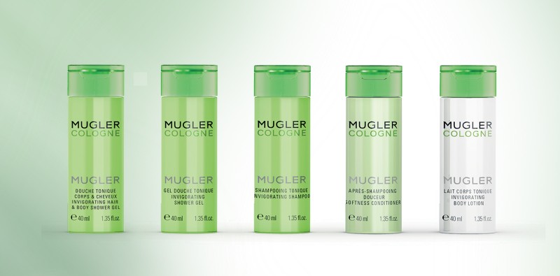 mugler cologne green and white product bottles