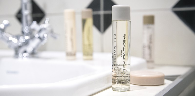 pascal morabito gel tube bottle by sink