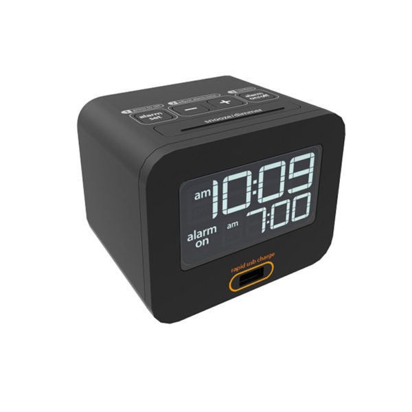 hotel supplies alarm clock side view