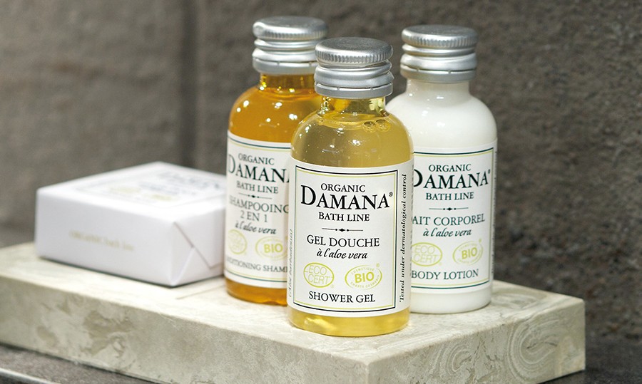 hotel shower gels organic damana in situ