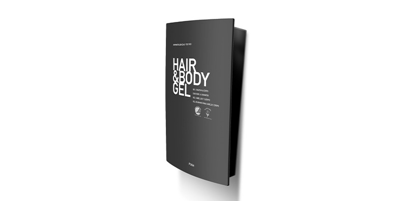Hair and body gel hotel dispenser black