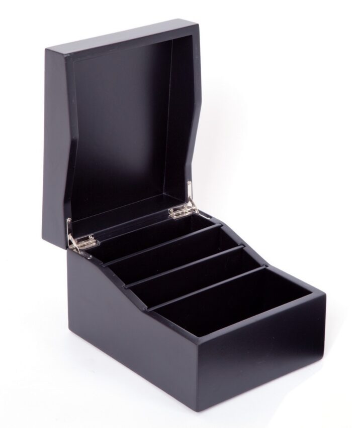 Aslotel Hotel Deluxe Sachet Container With Lid Black Matt
